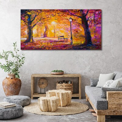 Obraz canvas Zlatá jeseň v parku