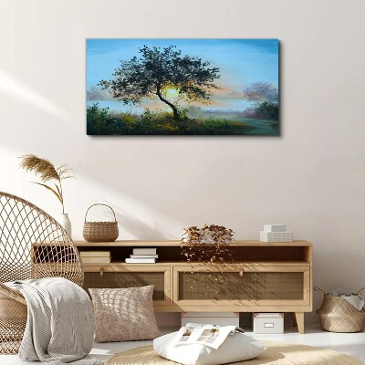 Obraz na plátne Strom Nebo Voda Slnko
