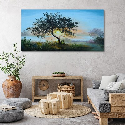 Obraz na plátne Strom Nebo Voda Slnko