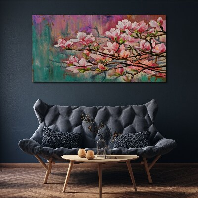Obraz na plátne Maľovanie kvetín vetvy