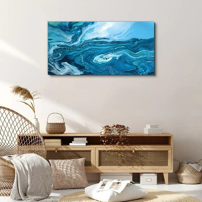 Obraz canvas Vlny oceánu v odtieňoch modrej