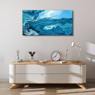 Obraz canvas Vlny oceánu v odtieňoch modrej