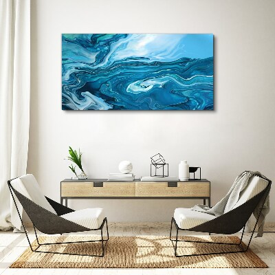 Obraz canvas Vlny oceánu v odtieňoch modrej