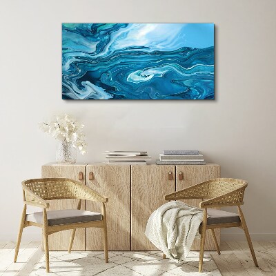 Obraz canvas Vlny oceánu v odtieňoch modrej