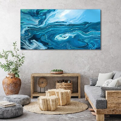 Obraz canvas Vlny oceánu v odtieňoch modrej