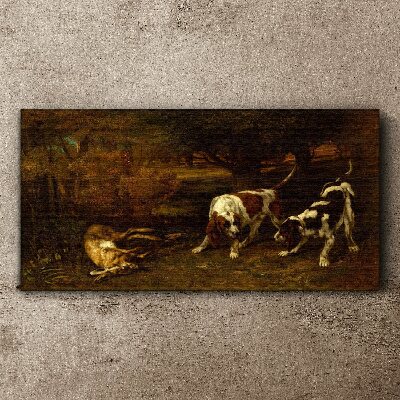Obraz canvas Psy v lese