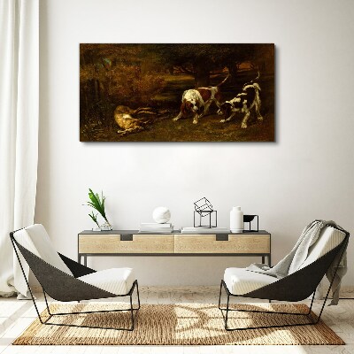 Obraz canvas Psy v lese