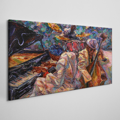 Obraz canvas Hudobné stretnutie vo farbách