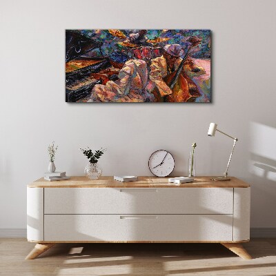 Obraz canvas Hudobné stretnutie vo farbách