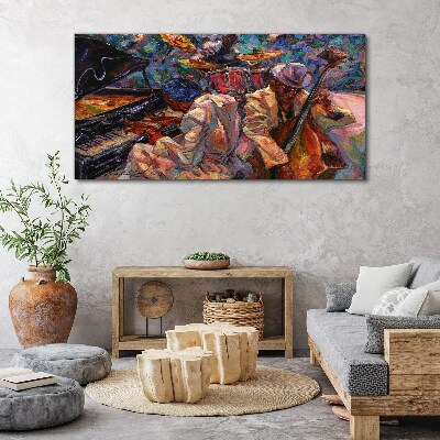 Obraz canvas Hudobné stretnutie vo farbách
