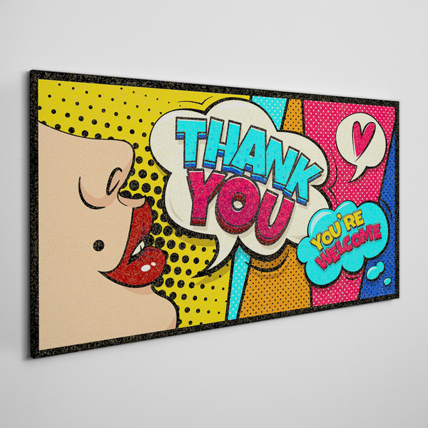 Obraz canvas Pop Art: Vyjadrenie vďačnosti