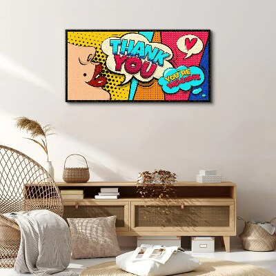 Obraz canvas Pop Art: Vyjadrenie vďačnosti