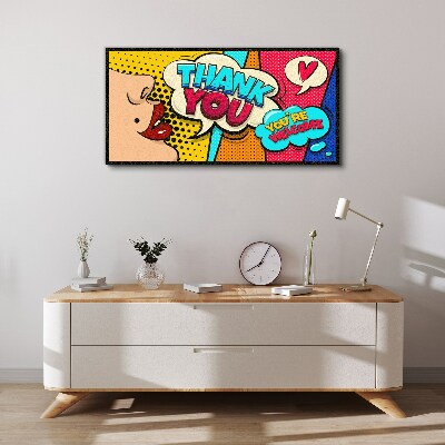 Obraz canvas Pop Art: Vyjadrenie vďačnosti