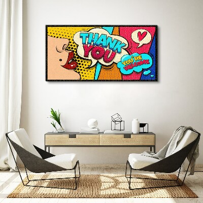 Obraz canvas Pop Art: Vyjadrenie vďačnosti