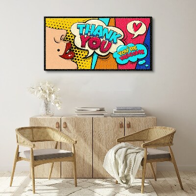 Obraz canvas Pop Art: Vyjadrenie vďačnosti
