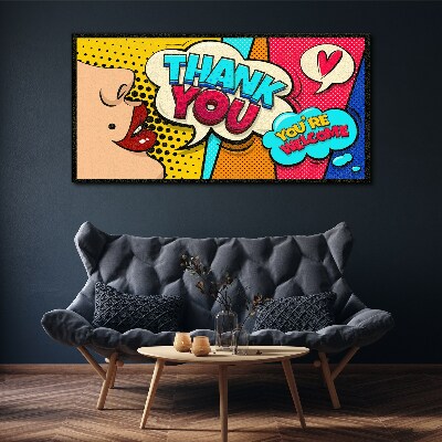 Obraz canvas Pop Art: Vyjadrenie vďačnosti