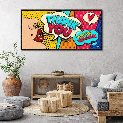 Obraz canvas Pop Art: Vyjadrenie vďačnosti