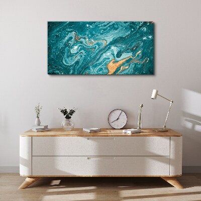 Obraz canvas Vlny oceánu s medenými akcentmi