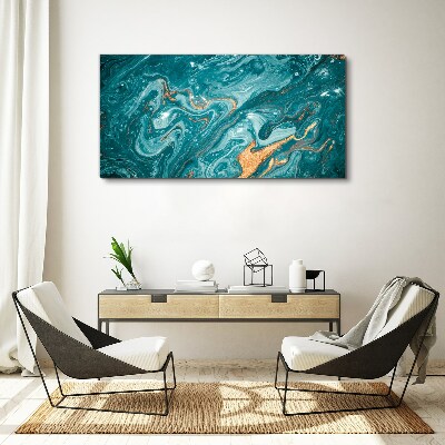 Obraz canvas Vlny oceánu s medenými akcentmi