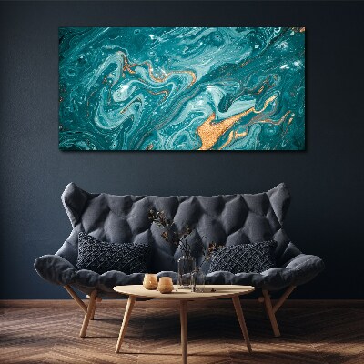 Obraz canvas Vlny oceánu s medenými akcentmi