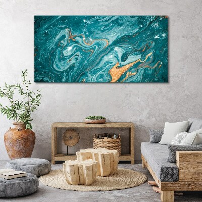 Obraz canvas Vlny oceánu s medenými akcentmi