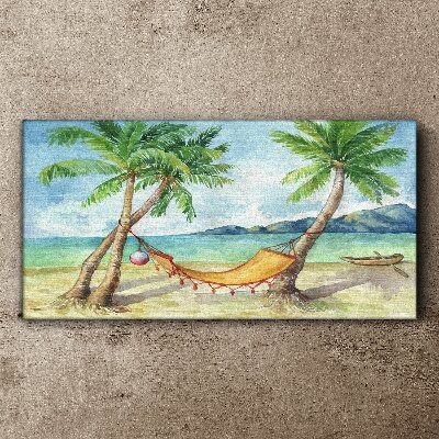 Obraz canvas Beach Palm Sea Hammock
