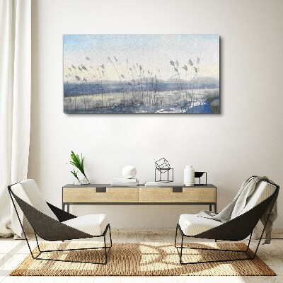 Obraz canvas Pokojná krajina s trávami