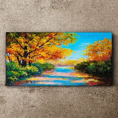 Obraz na plátne Strom cesta jesenné príroda