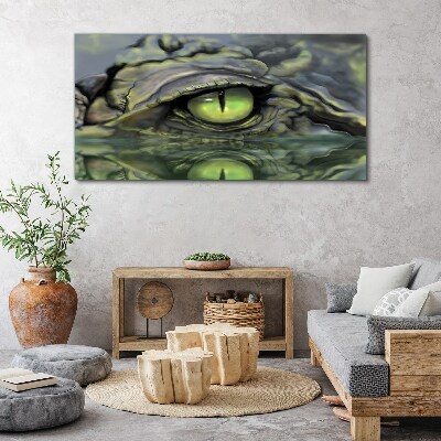 Obraz canvas Žabie oko v odraze vody