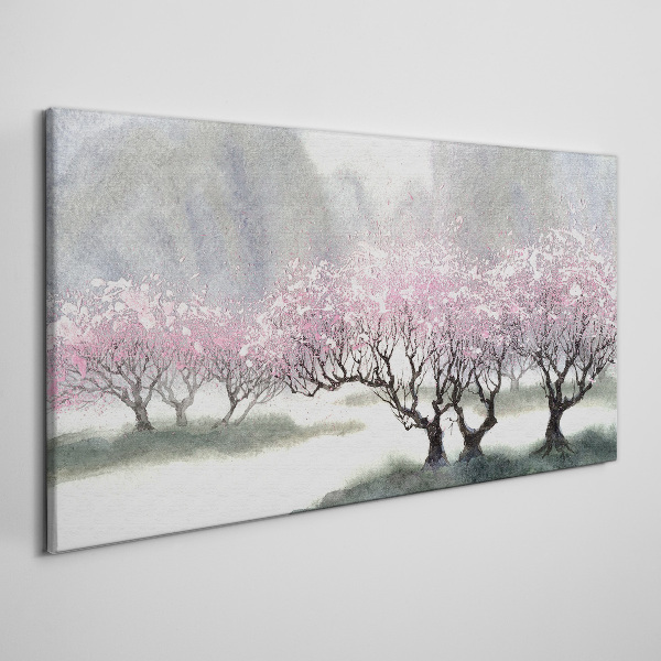 Obraz canvas Zimné sneh strom kvety