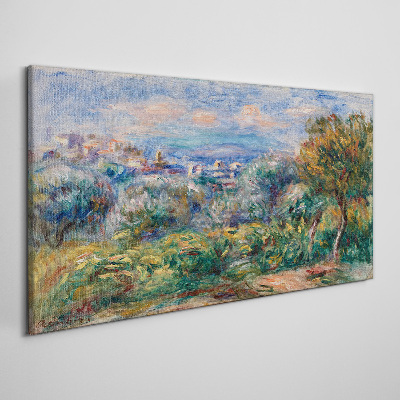 Obraz na plátne Abstrakcia lesné mestskej neba