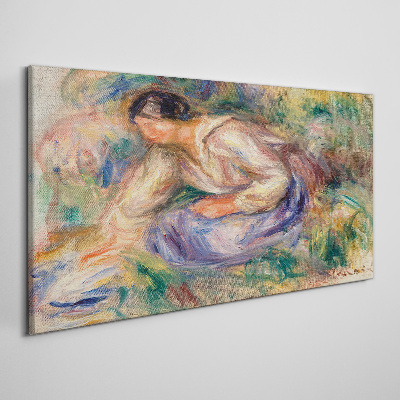 Obraz na plátne Abstrakcie žena tráva