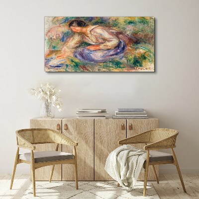 Obraz na plátne Abstrakcie žena tráva