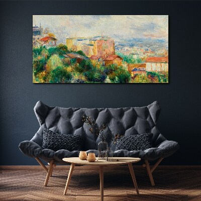 Obraz na plátne Panoráma mesta v pastelových tónoch