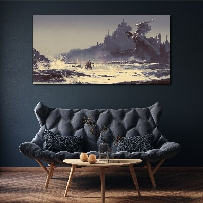 Obraz na plátne Fantázia rytiersky hrad