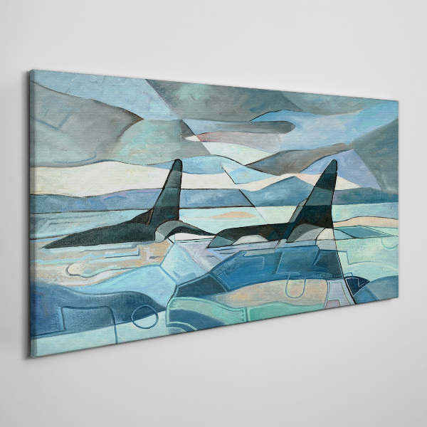 Obraz na plátne Abstraktné veľryba zviera