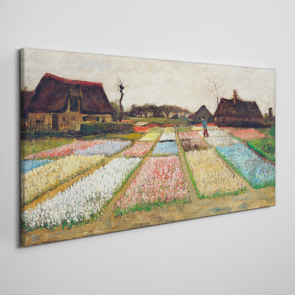 Obraz na plátne Jarné tulipánové polia
