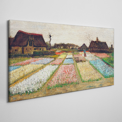 Obraz na plátne Jarné tulipánové polia