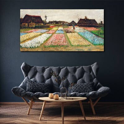 Obraz na plátne Jarné tulipánové polia