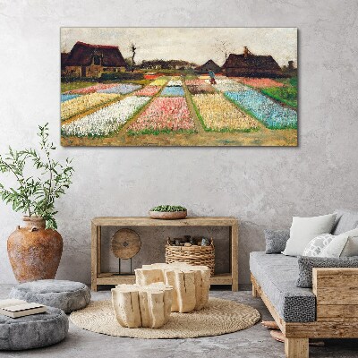 Obraz na plátne Jarné tulipánové polia