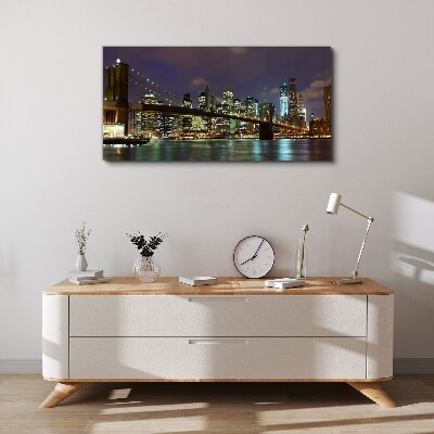 Obraz canvas Brooklynský most v noci