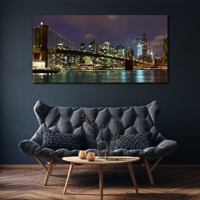 Obraz canvas Brooklynský most v noci
