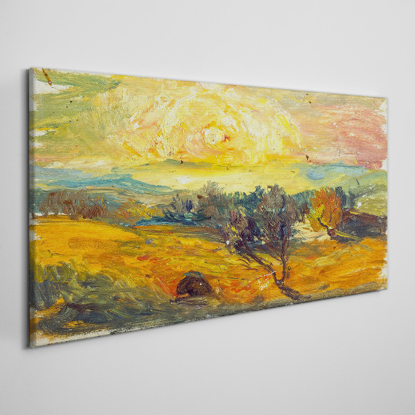 Obraz na plátne Abstrakcie západ slnka