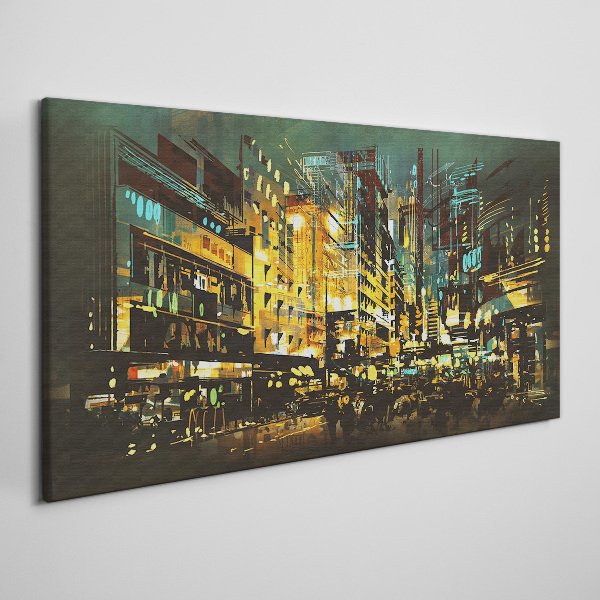 Obraz na plátne Mesto nočné abstrakcie