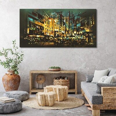 Obraz na plátne Mesto nočné abstrakcie
