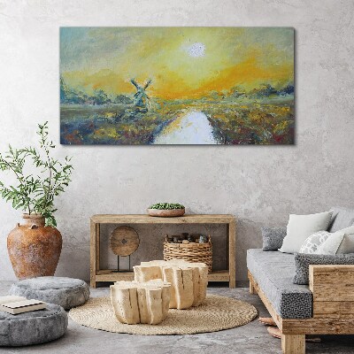 Obraz na plátne Dedina Mill Západ slnka