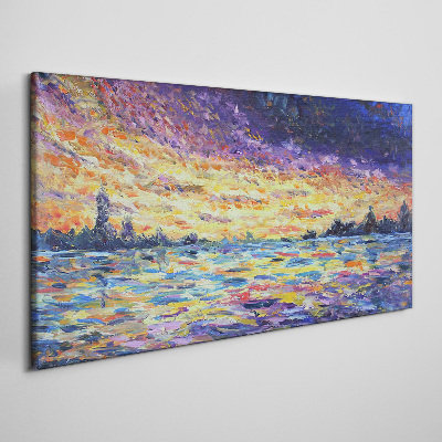 Obraz na plátne Západ slnka abstrakcie