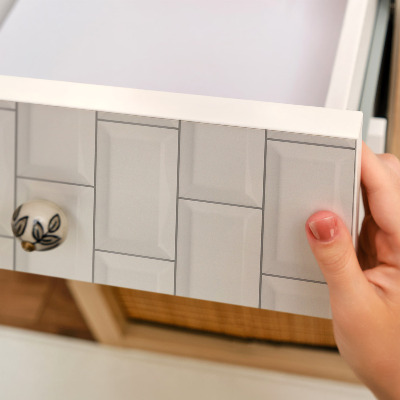 Fólia na nábytok Biele dlaždice