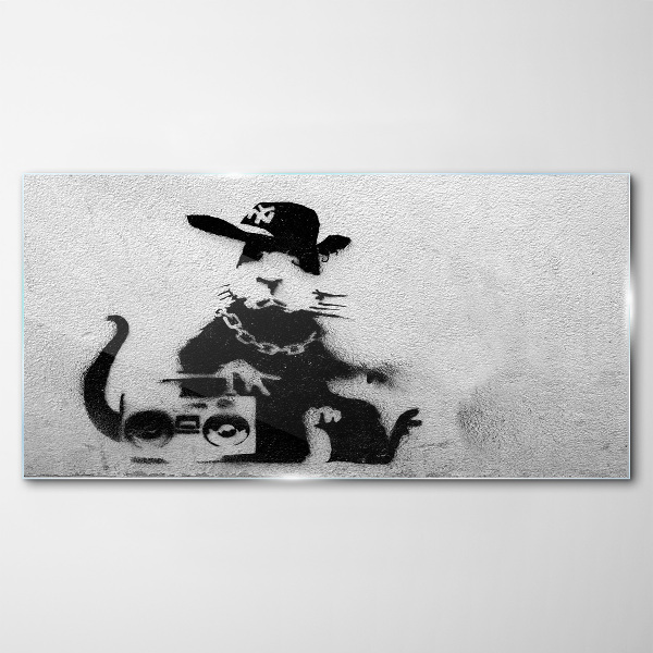 Skleneny obraz Hood Rat Banksy
