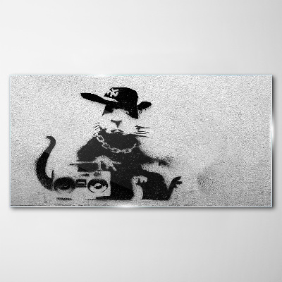 Skleneny obraz Hood Rat Banksy